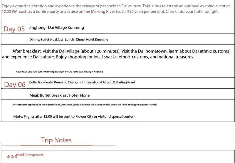 6-day round-trip flight tour in Kunming, Pu'er, and Xishuangbanna, Yunnan, China 趣味云南