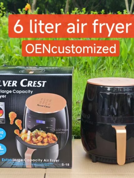 Home multifunctional touch screen air deep frying pan 6l large capacity electric deep frying pan